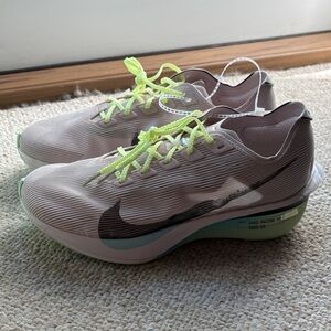 Nike women’s Vaporfly 4 white and neon green